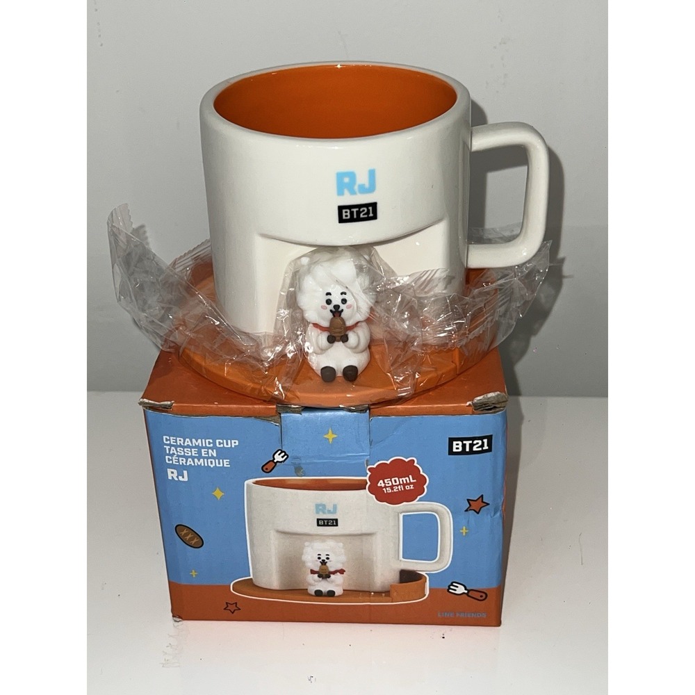 BT21 Ceramic Mug Cup Line Friend Collectable Miniso Limited Edition BTS RJ(2/#0)